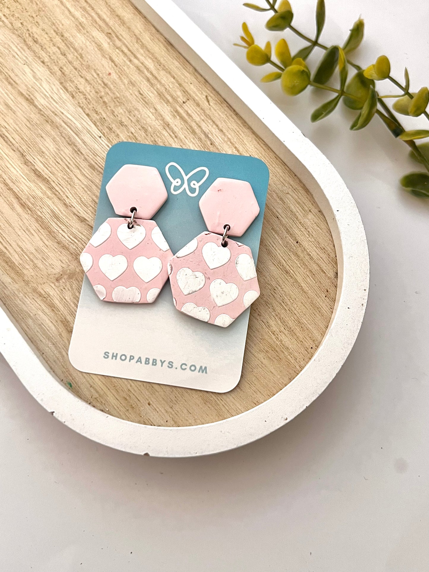 Cupid Hexagon Earrings