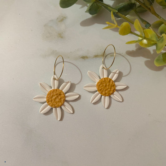 Daisy Hoop Earrings