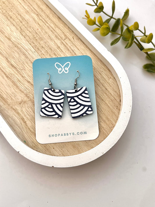 Wavy Navy Earrings